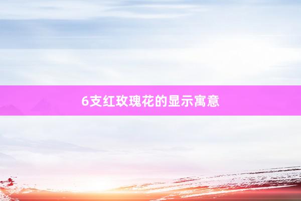 6支红玫瑰花的显示寓意